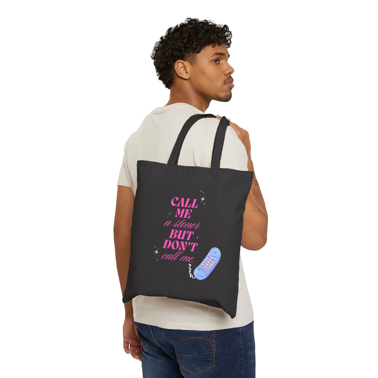 Call Me Don't Call Me Cotton Canvas Tote